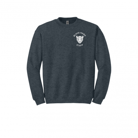 Black Hawk Crewneck Sweatshirt solid color logo