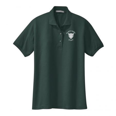 Black Hawk Ladies Polo single color logo